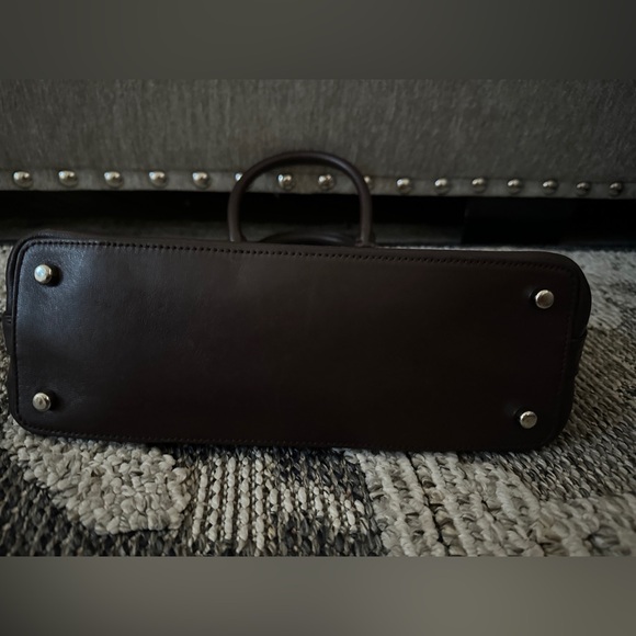 Coach Brown/Beige Flower Patent and Leather Mini Sierra Satchel Coach - Picture 6 of 6